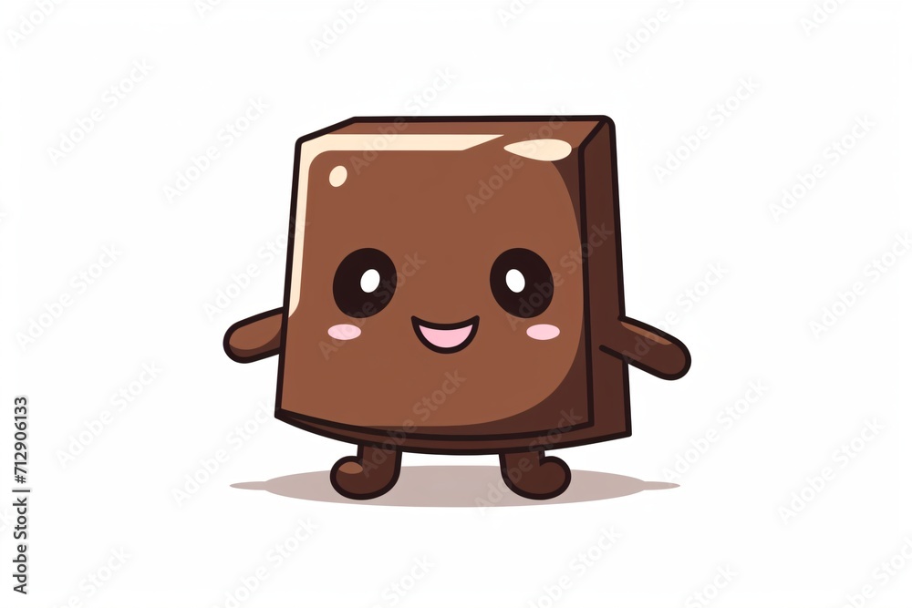 Cartoon character illustration of chocolate Cartoon character illustration of chocolate