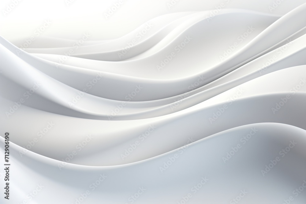 Obraz premium White wallpaper with wavy texture and swirl pattern