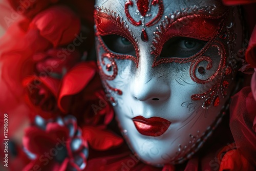 Beautiful mask, elegant background © Parkpoom