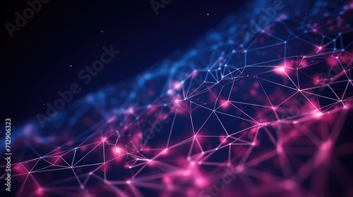 3d network connections background with plexus design