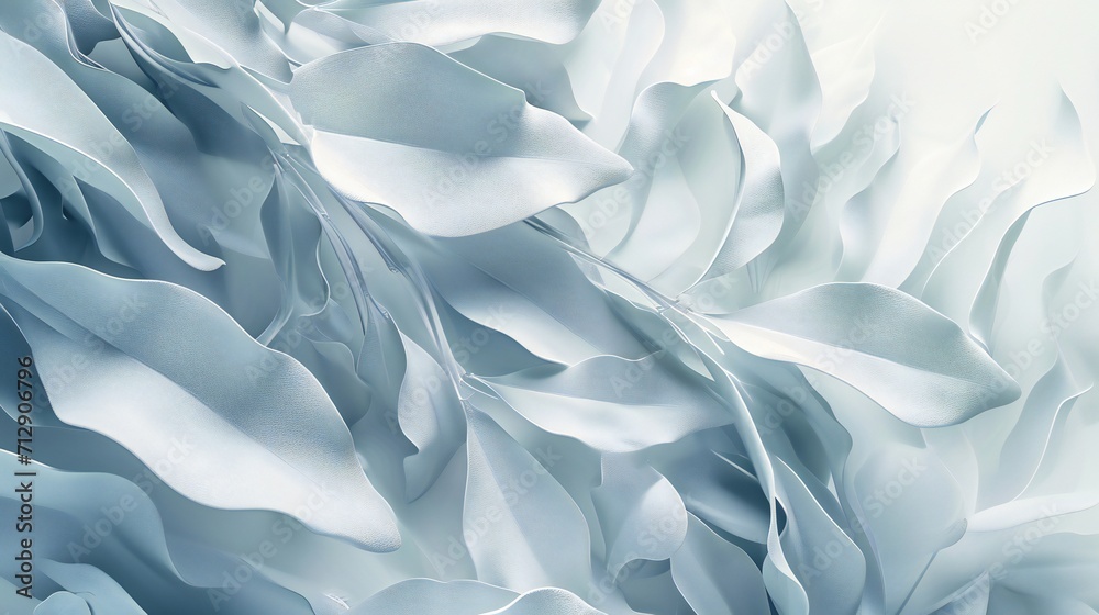 Eucalyptus leaves draped in snow, bringing softness and calmness to winter. Eucalyptus leaves draped in snow, bringing softness and calmness to winter.