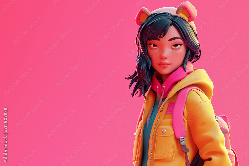 game character background 3d stylish wallpaper illustration game character background 3d stylish wallpaper illustration