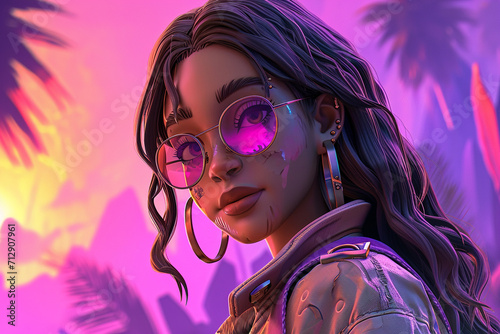 game character background 3d stylish wallpaper illustration