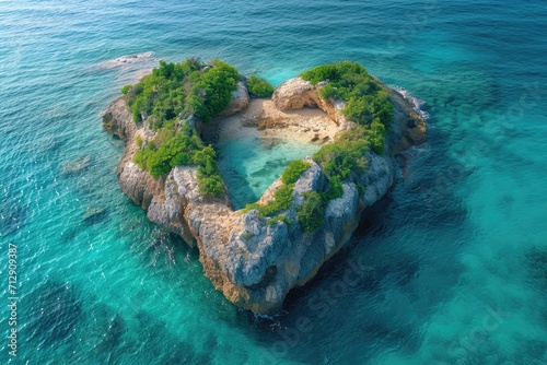 A heart shaped island with ...