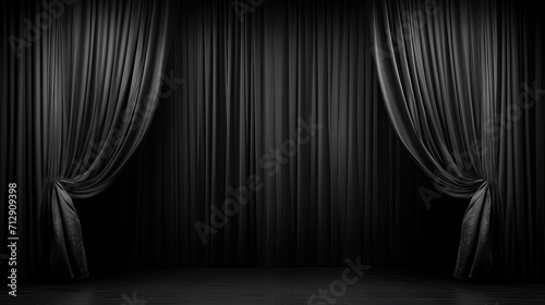 Beautiful dark stage curtains