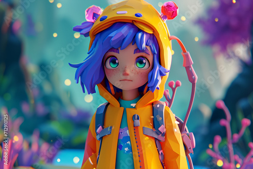 game character background 3d stylish wallpaper illustration