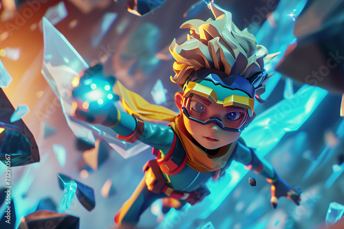 game character background 3d stylish wallpaper illustration