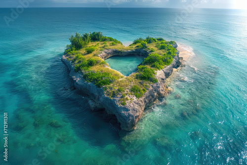 A heart shaped island with ...