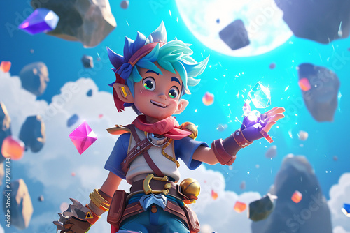 game character background 3d stylish wallpaper illustration