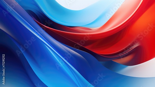 A blue and red abstract image of a red and blue wave