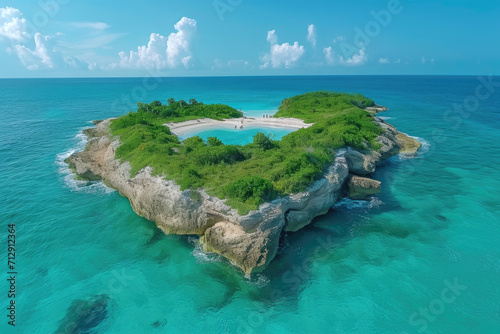 A heart shaped island with ...