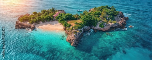 A heart shaped island with ...