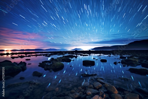 Night sky photography capturing trail of stars © Tarun
