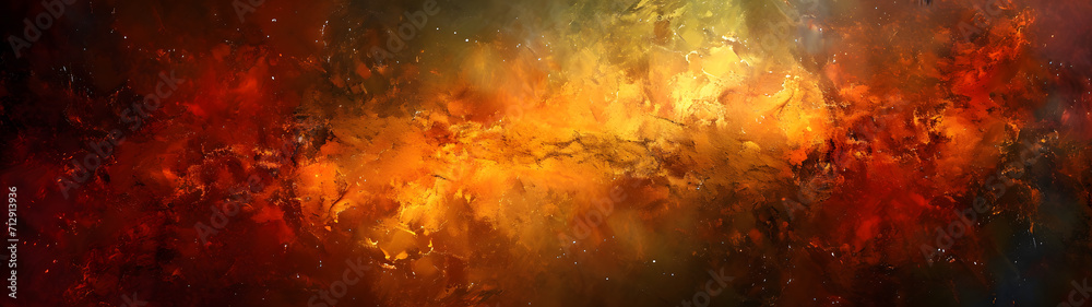 A vibrant and captivating painting of a nebula, adorned with swirls of amber and orange hues, radiating a sense of colorfulness and abstract beauty A vibrant and captivating painting of a nebula, adorned with swirls of amber and orange hues, radiating a sense of colorfulness and abstract beauty