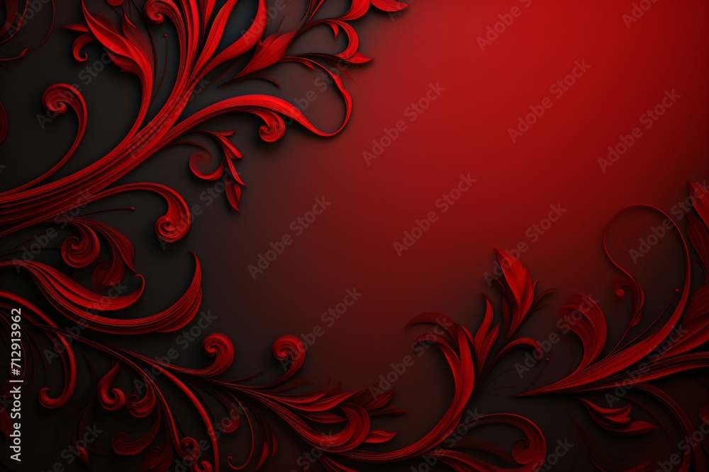 Red wallpaper with abstract design pattern Red wallpaper with abstract design pattern