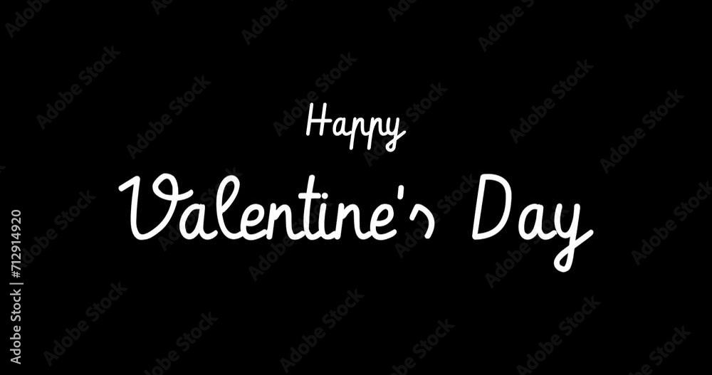 Happy valentines day handwritten animated text in white color with transparent background. Suitable for celebrations or greeting cards. Romantic valentine's day animation. High-quality 4K footage. Happy valentines day handwritten animated text in white color with transparent background. Suitable for celebrations or greeting cards. Romantic valentine's day animation. High-quality 4K footage.
