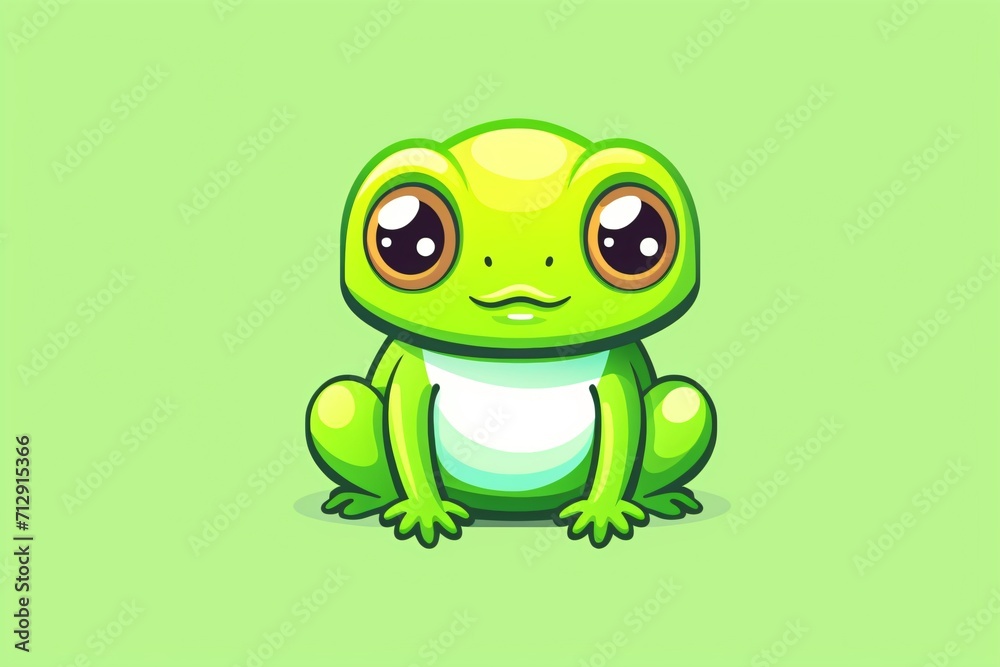A cute cartoon illustration of frog A cute cartoon illustration of frog