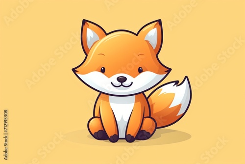 A cute illustration of a fox