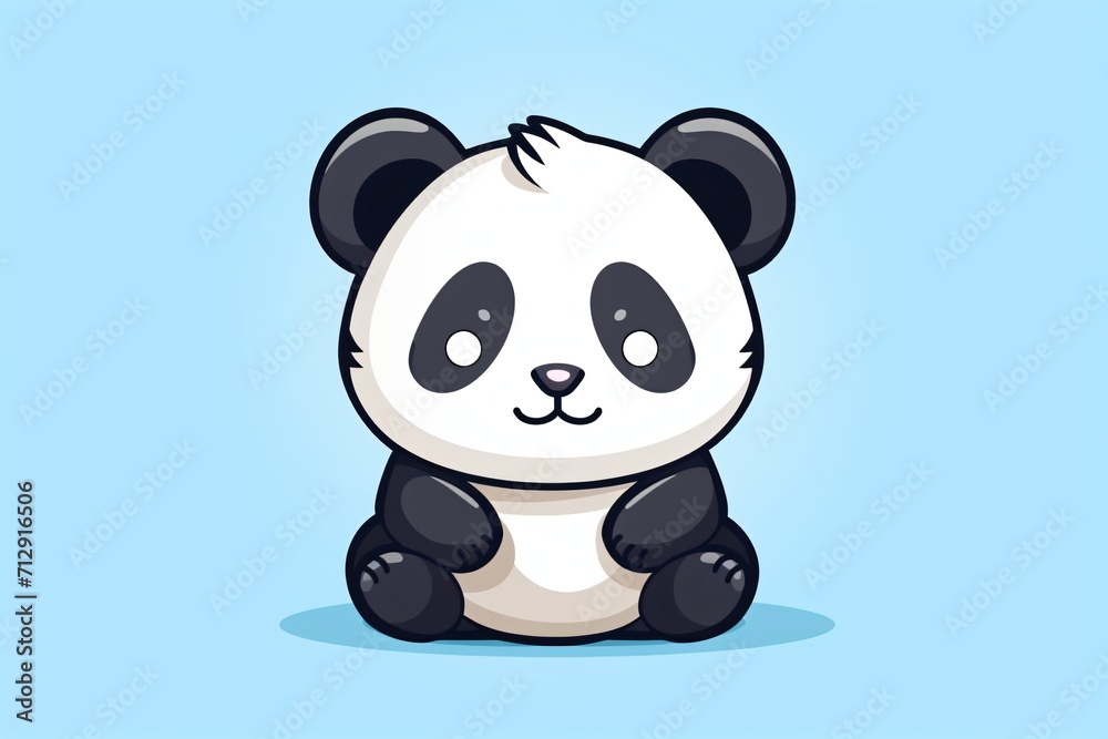 Fototapeta premium A cute panda graphic illustration