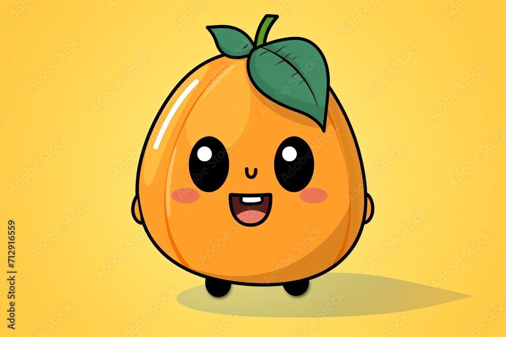 Cartoon character emoticon design of an orange pumpkin Cartoon character emoticon design of an orange pumpkin