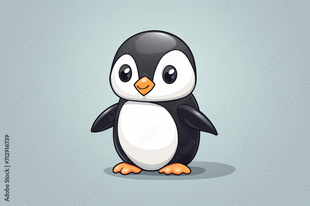 Fototapeta premium A cute penguin cartoon character illustration