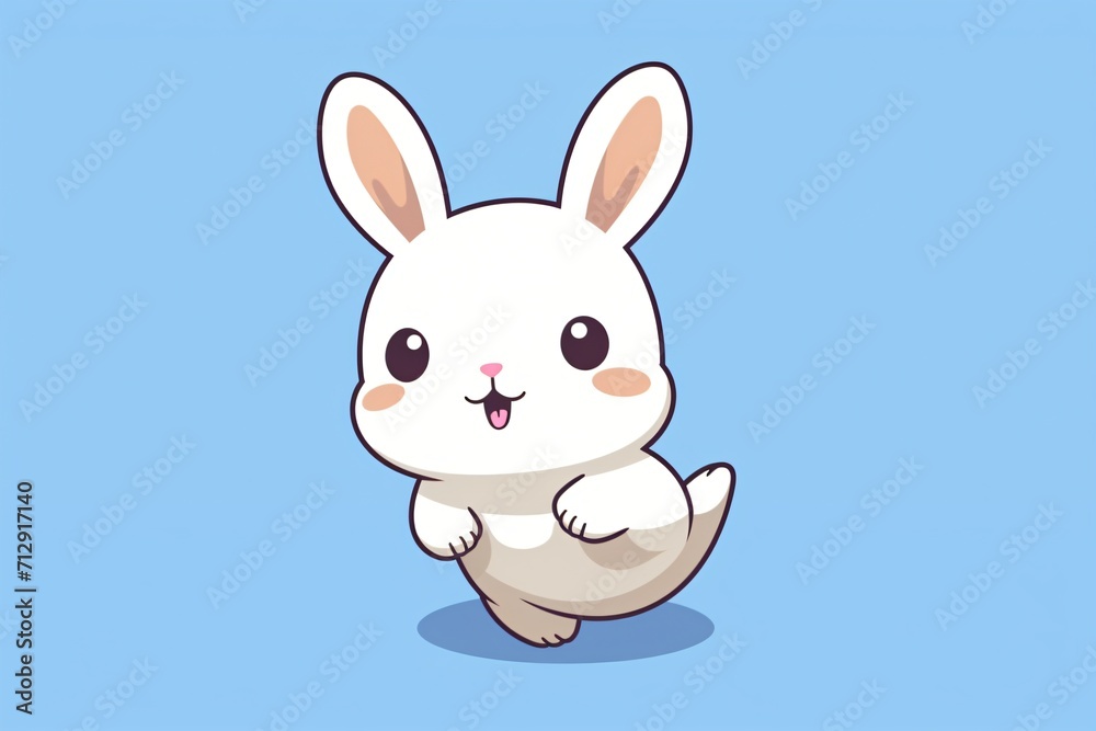 A cute illustration of a rabbit