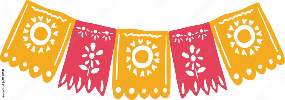 Fototapeta premium Dia De Los Muertos Banner Decoration