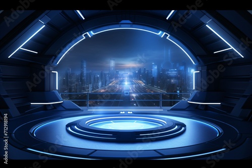 Fototapeta Naklejka Na Ścianę i Meble -  Inside a space ship station