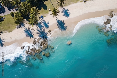 Aerial view of beautiful beach landscape © talkative.studio