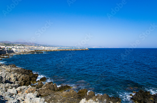 Landscape of the coastline of the Greek island  panorama