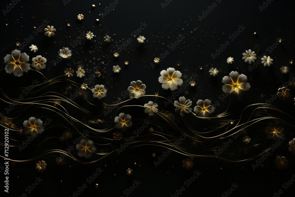 Black floral wallpaper Black floral wallpaper