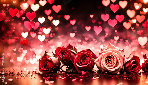 Valentine s day illustration  background  romantic   heart background