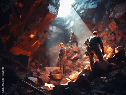 Mining Professional at Work,Tunneling Towards the Future © ChickyKai