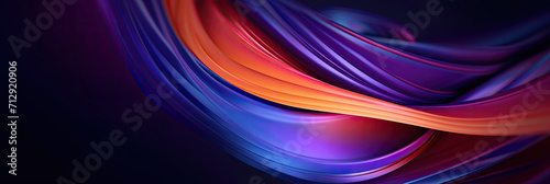 3d abstract colorful wave background,  elegant blue and purple curves wave background, banner