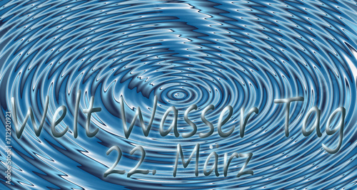 World Water Day - 22 March - in german - illustration