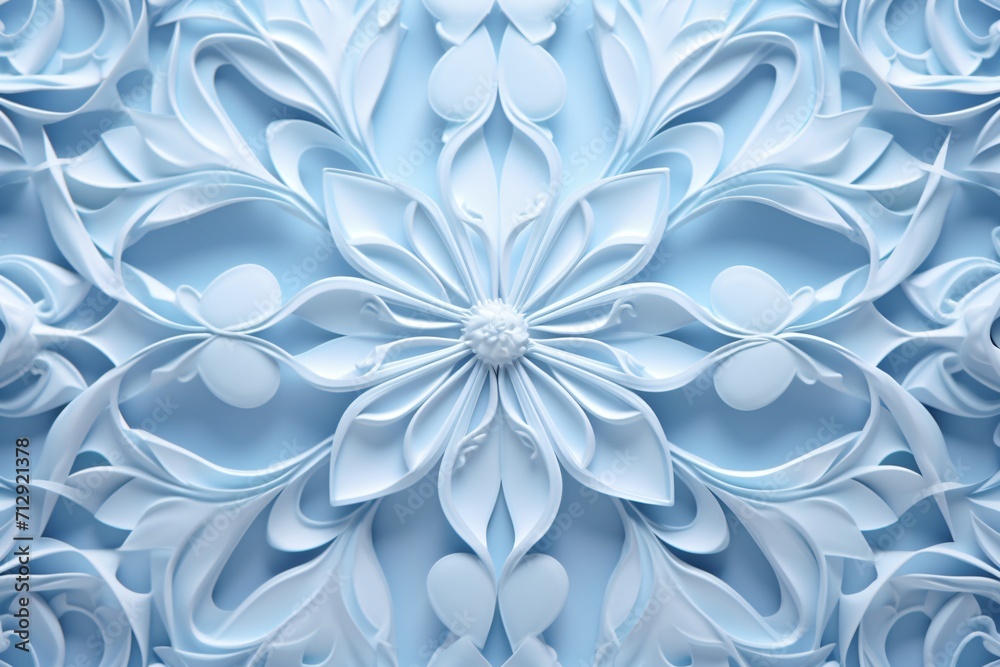 Light Blue 3d texture background or wallpaper design with floral pattern Light Blue 3d texture background or wallpaper design with floral pattern