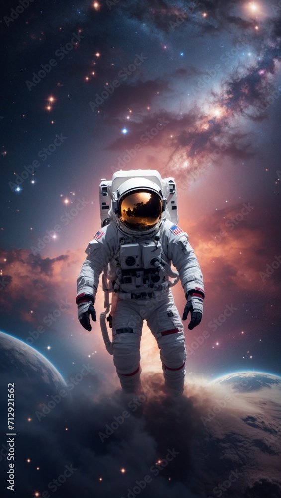 AI generates an astronaut in space