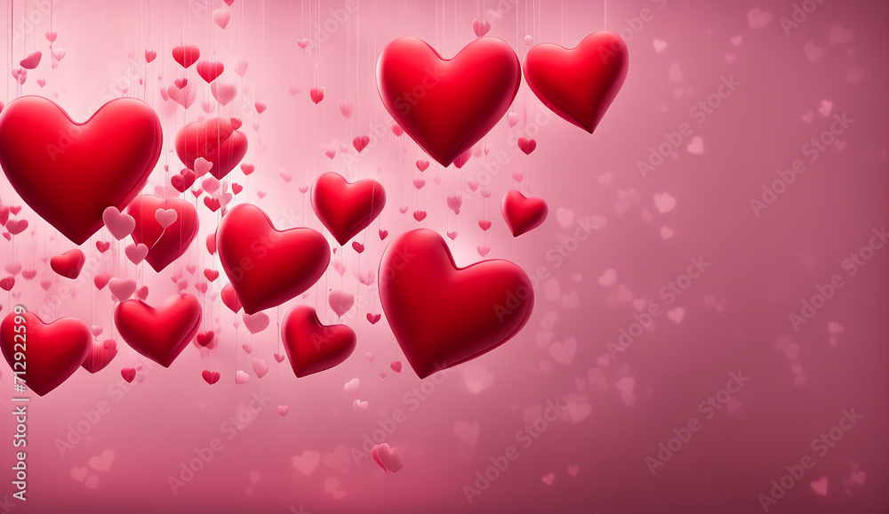 Valentine's day illustration ,background, romantic , heart background