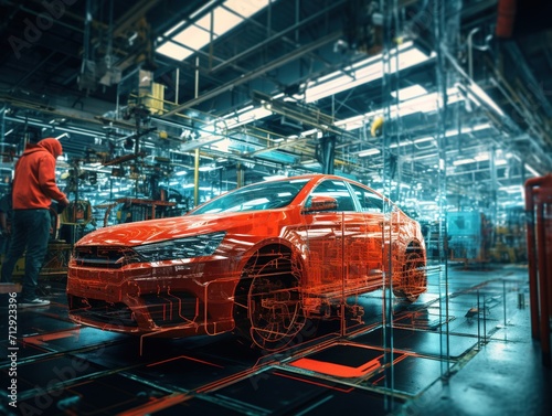 Automotive Assembly Line Professional,Car Manufacturing Specialist at Work
