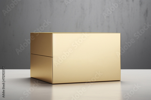 Gold box mockup. Birthday © upssallaaa