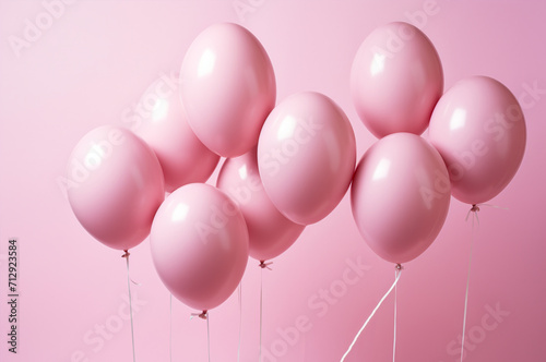 Pink balloons. Barbiecore. Birthday card