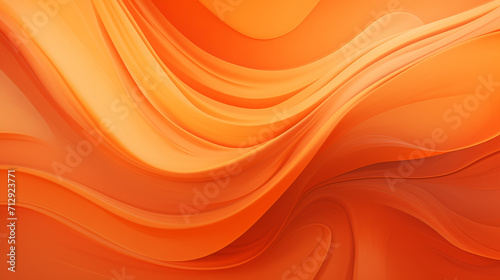 Dynamic Orange Swirls, Cartoon-Style Texture Background with Flowing Draperies, Abstract.