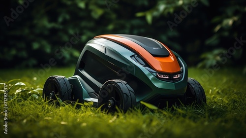 Robotic lawn mowers for effortless maintenance solid color background