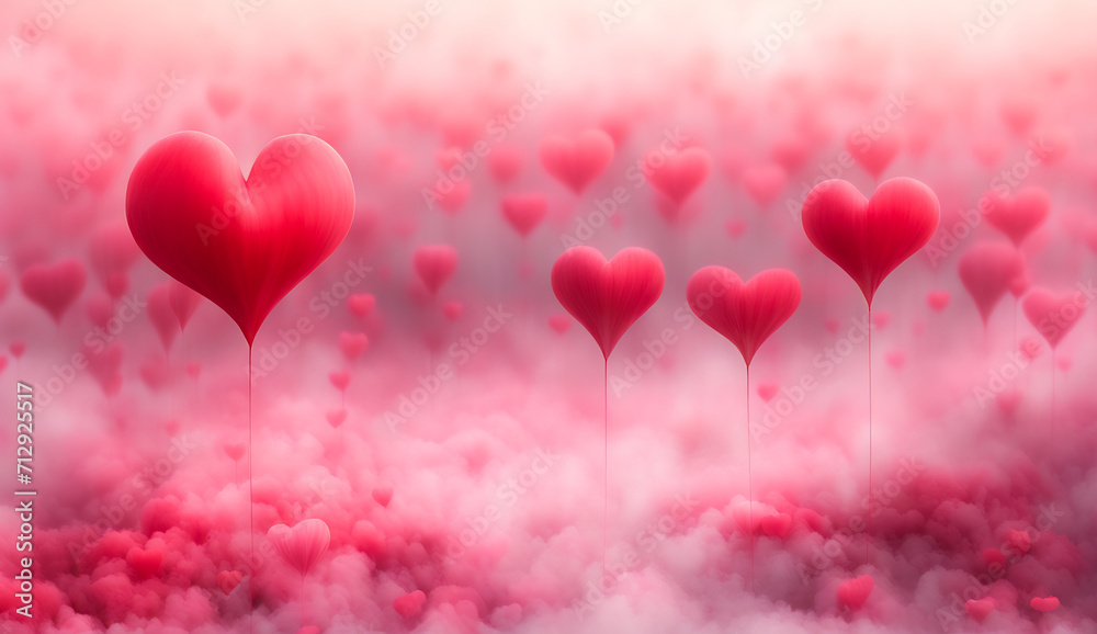 hearts wallpaper background, romantic abstract , beautiful love concept 