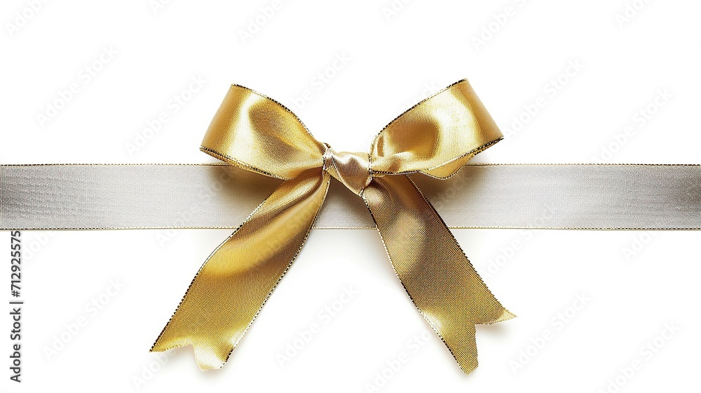 Yellow, silver, gold bows and ribbons. Realistic design elements. Valentine's gift concept, birthday, party. transparent background Yellow, silver, gold bows and ribbons. Realistic design elements. Valentine's gift concept, birthday, party. transparent background