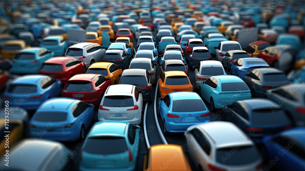 Naklejka premium Traffic congestion avoidance technology solid color background