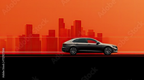 Vehicle to vehicle communication for safety solid color background © Niki