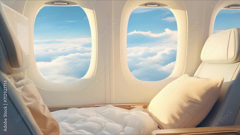 Rest and relax in utmost elegance while taking in the breathtaking beauty of the clouds through the impeccably designed jet window, adding a touch of luxury to your flight. Rest and relax in utmost elegance while taking in the breathtaking beauty of the clouds through the impeccably designed jet window, adding a touch of luxury to your flight.