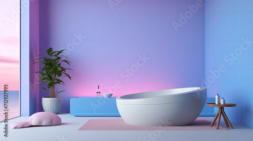 Voice activated home spas for relaxation solid color background
