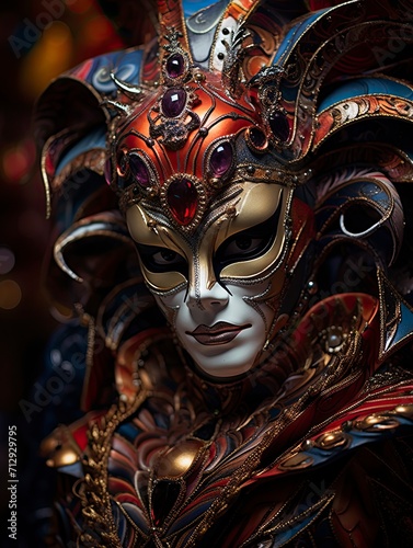 Carnival mask background - generative ai © Nia™